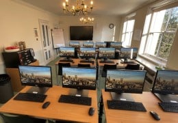 Training room set up with IT in Bloomsbury training venue