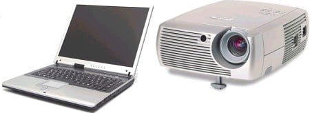 notebook laptops data projector